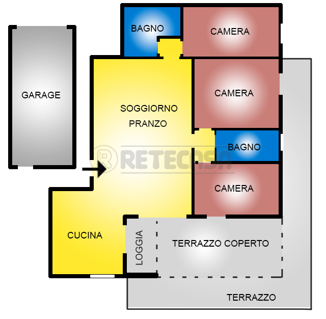 Appartamento con terrazzo, Massanzago centro