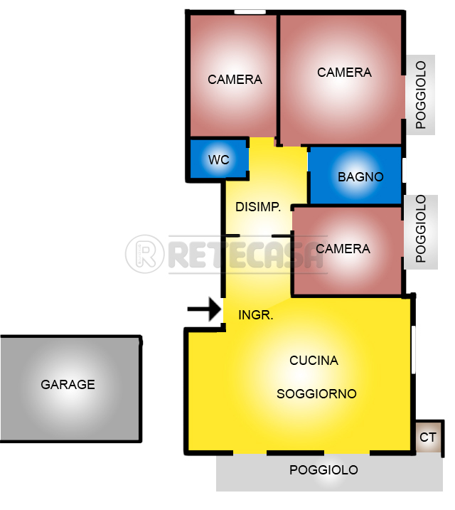 Monolocale con terrazzo a Camposampiero