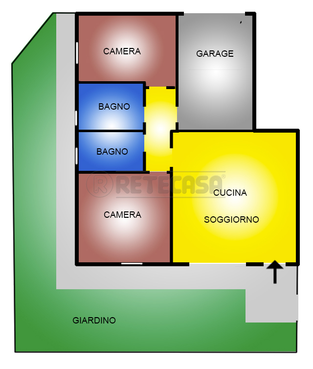 Quadrilocale con giardino, Massanzago san dono