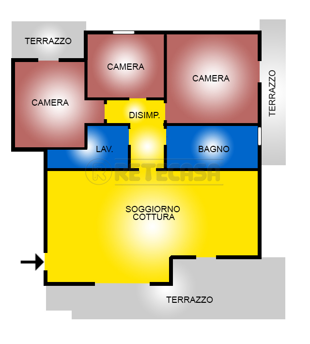 Appartamento con terrazzo, Massanzago san dono