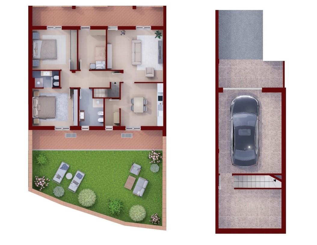Appartamento con giardino, Reggello pietrapiana
