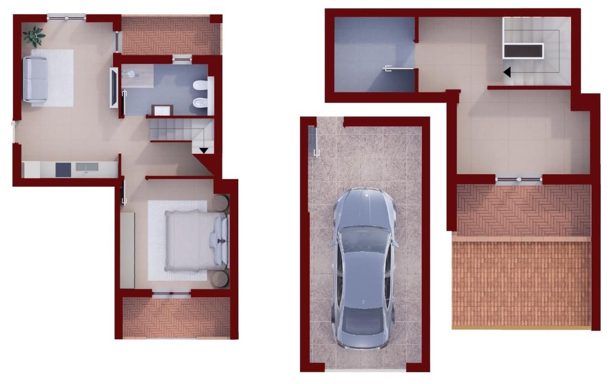 Trilocale con giardino, Reggello pietrapiana