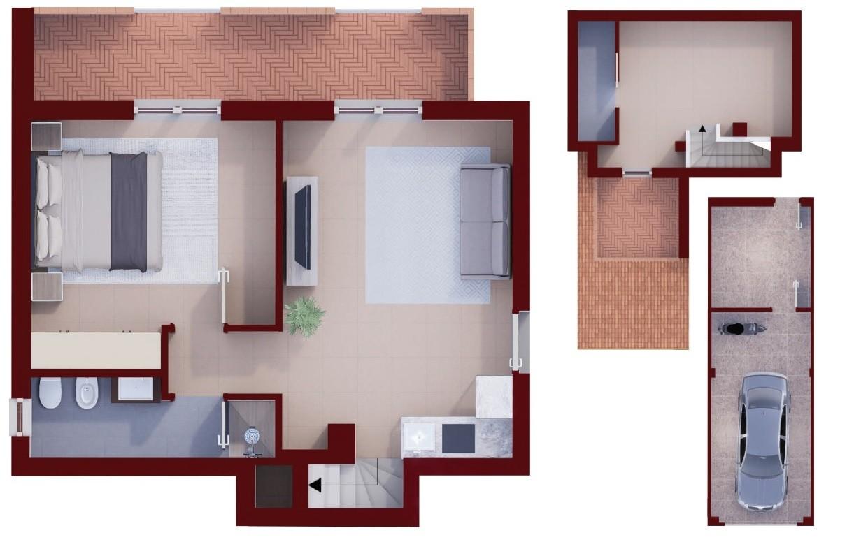 Trilocale con giardino, Reggello pietrapiana