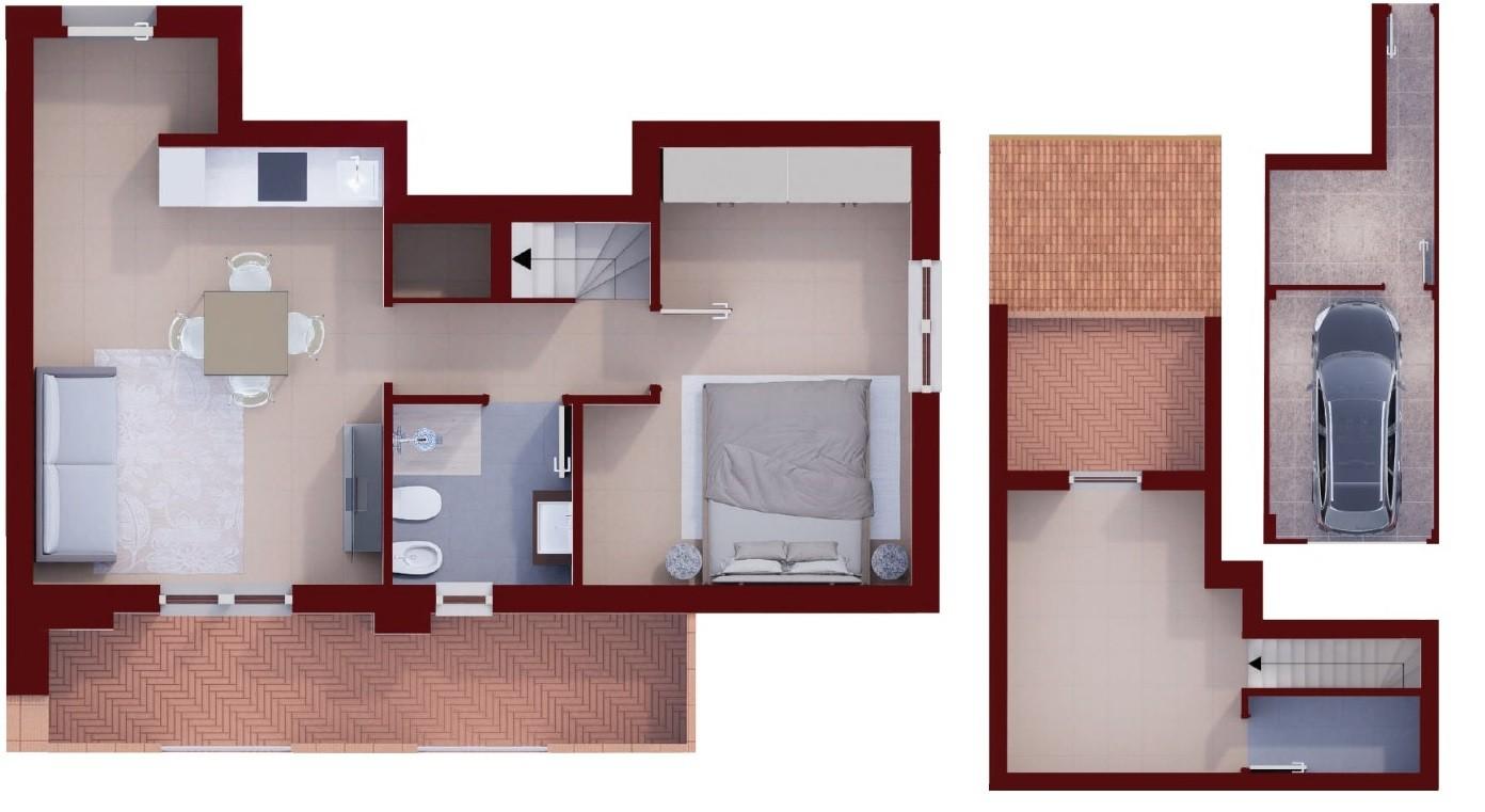 Trilocale con giardino, Reggello pietrapiana