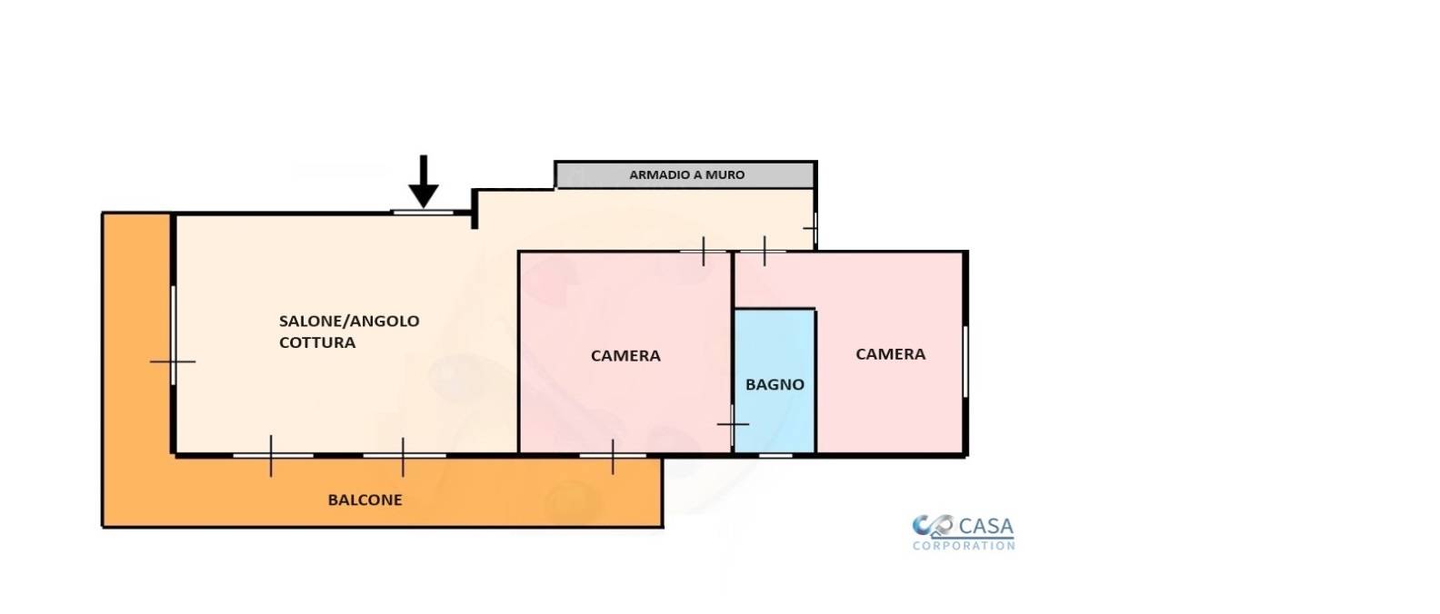 Trilocale con box a Morlupo