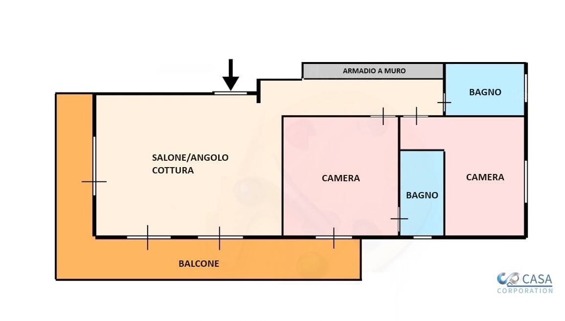 Trilocale con box, Roma torre angela