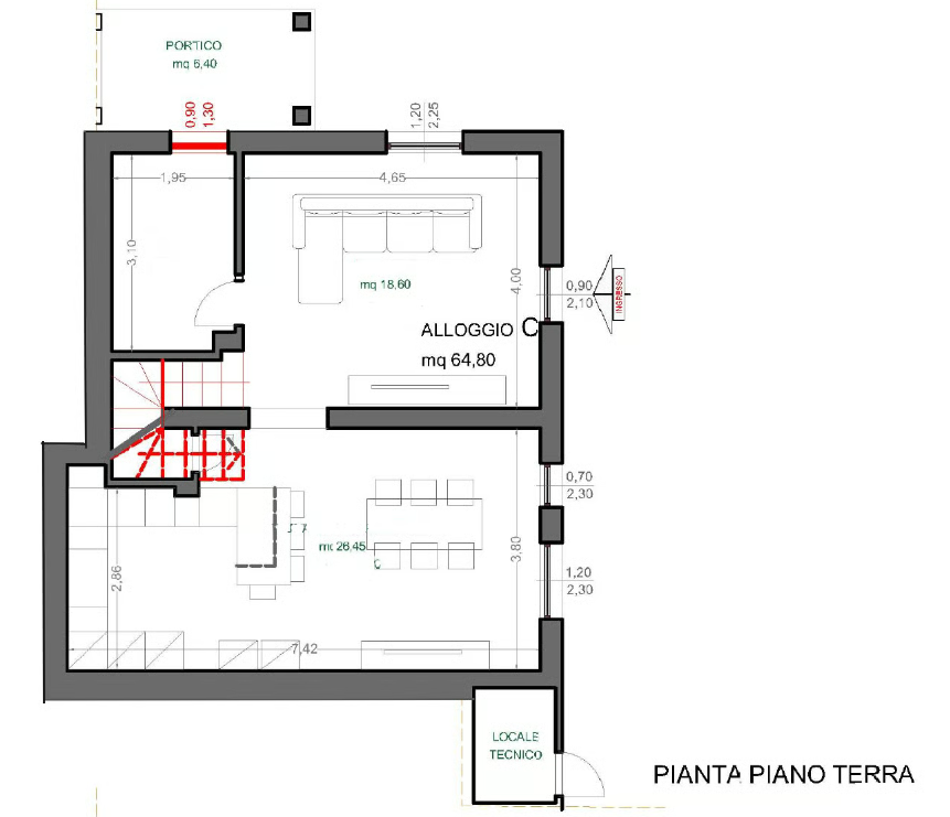 Villetta a schiera con giardino in via bologna 15, Castelnuovo Magra