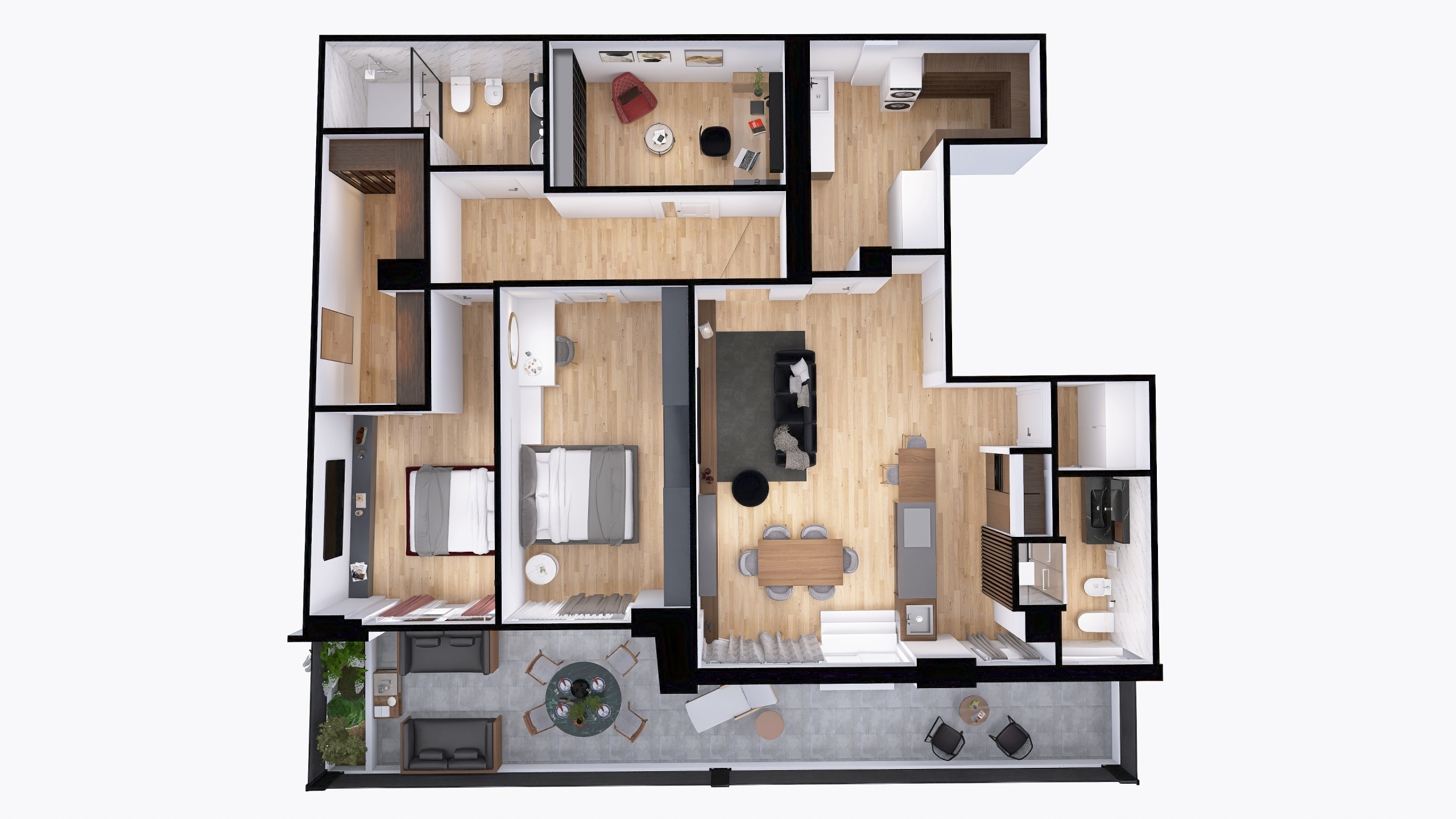 Trilocale con terrazzo in via castelmaraldo 15, Modena