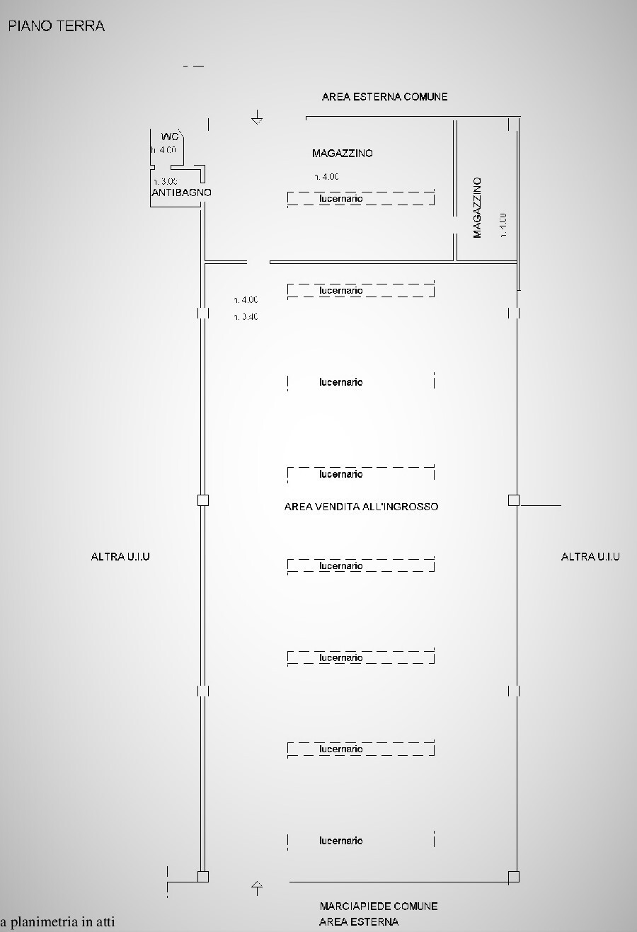 Locale commerciale da ristrutturare in piazzale mercurio, Macerata