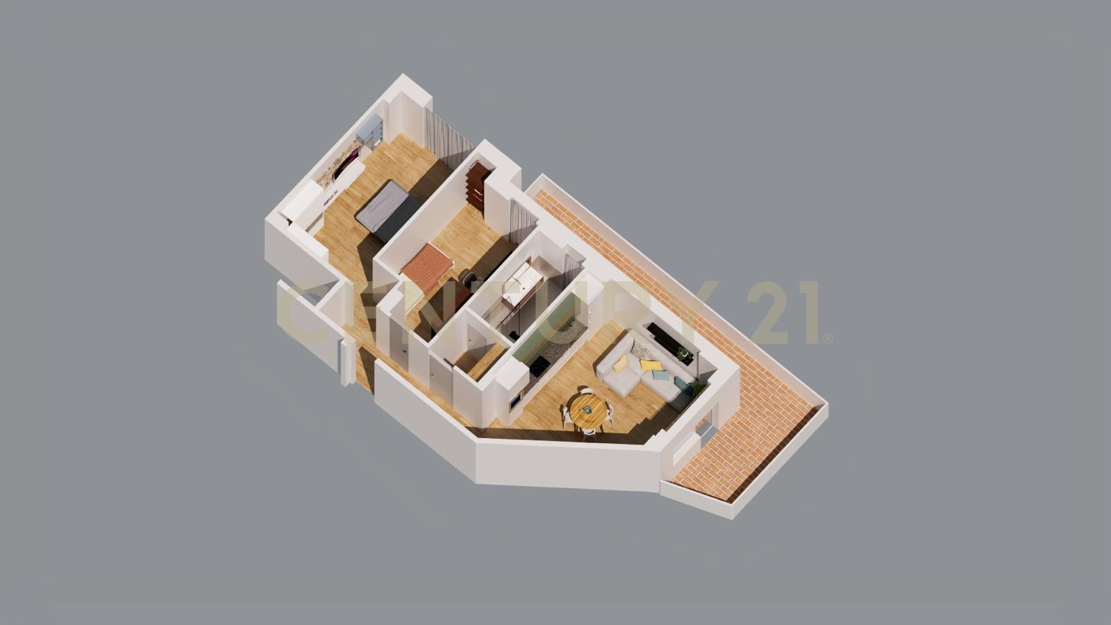 Trilocale con terrazzo in via carlo dossi 80, Roma