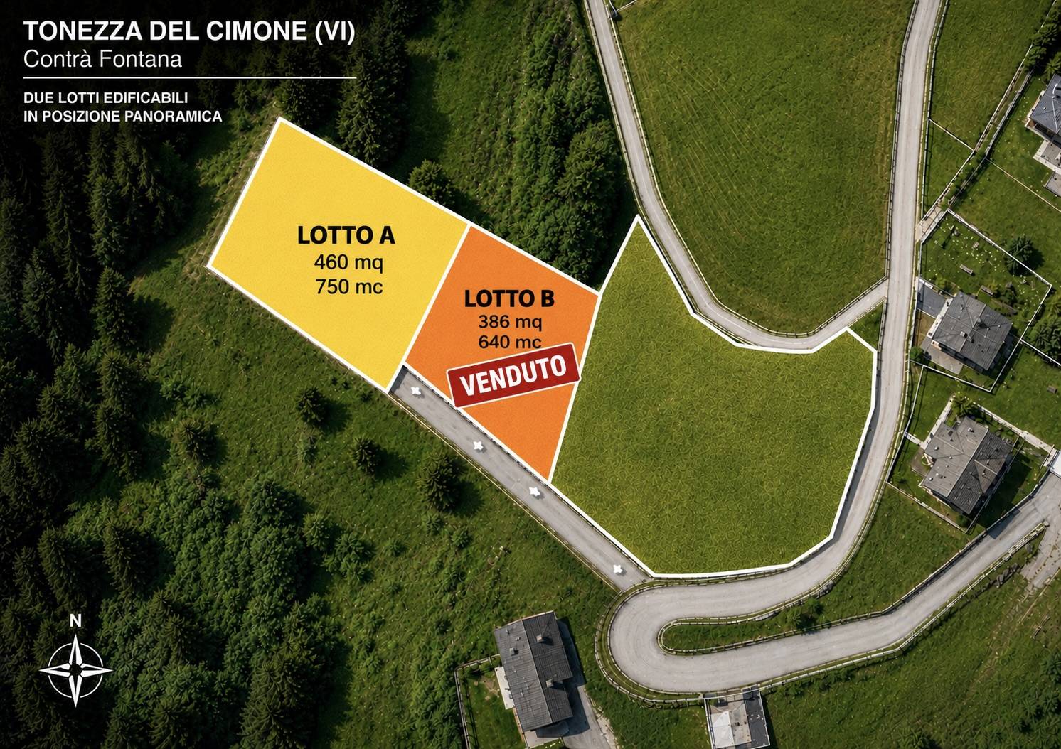 Terreno residenziale in vendita a Tonezza del Cimone