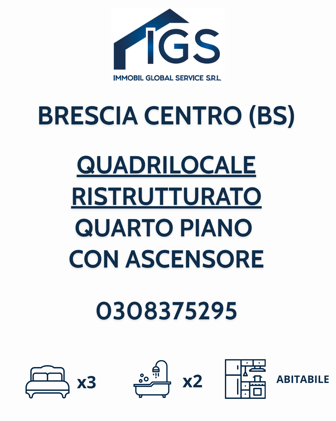 Quadrilocale ristrutturato in corso palestro, Brescia