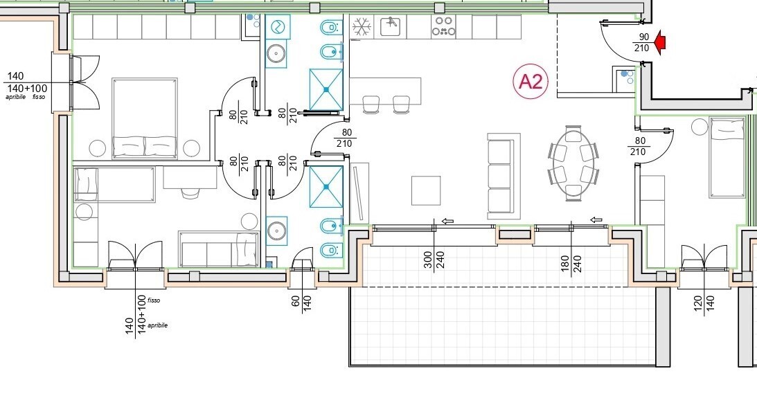 Quadrilocale con terrazzo in via san giacomo 9, Como