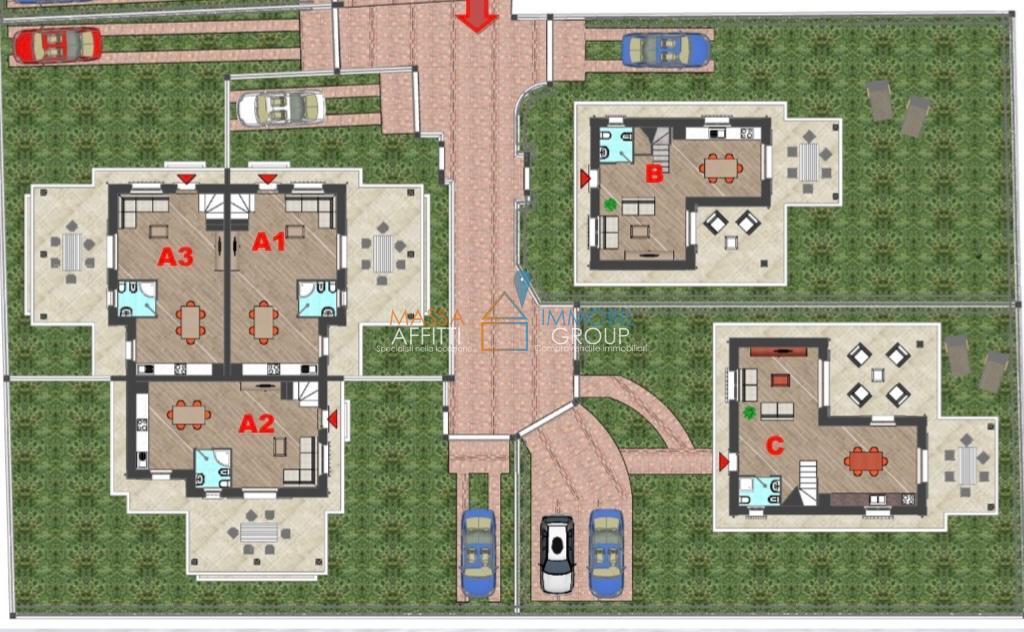 Villa con giardino a Montignoso