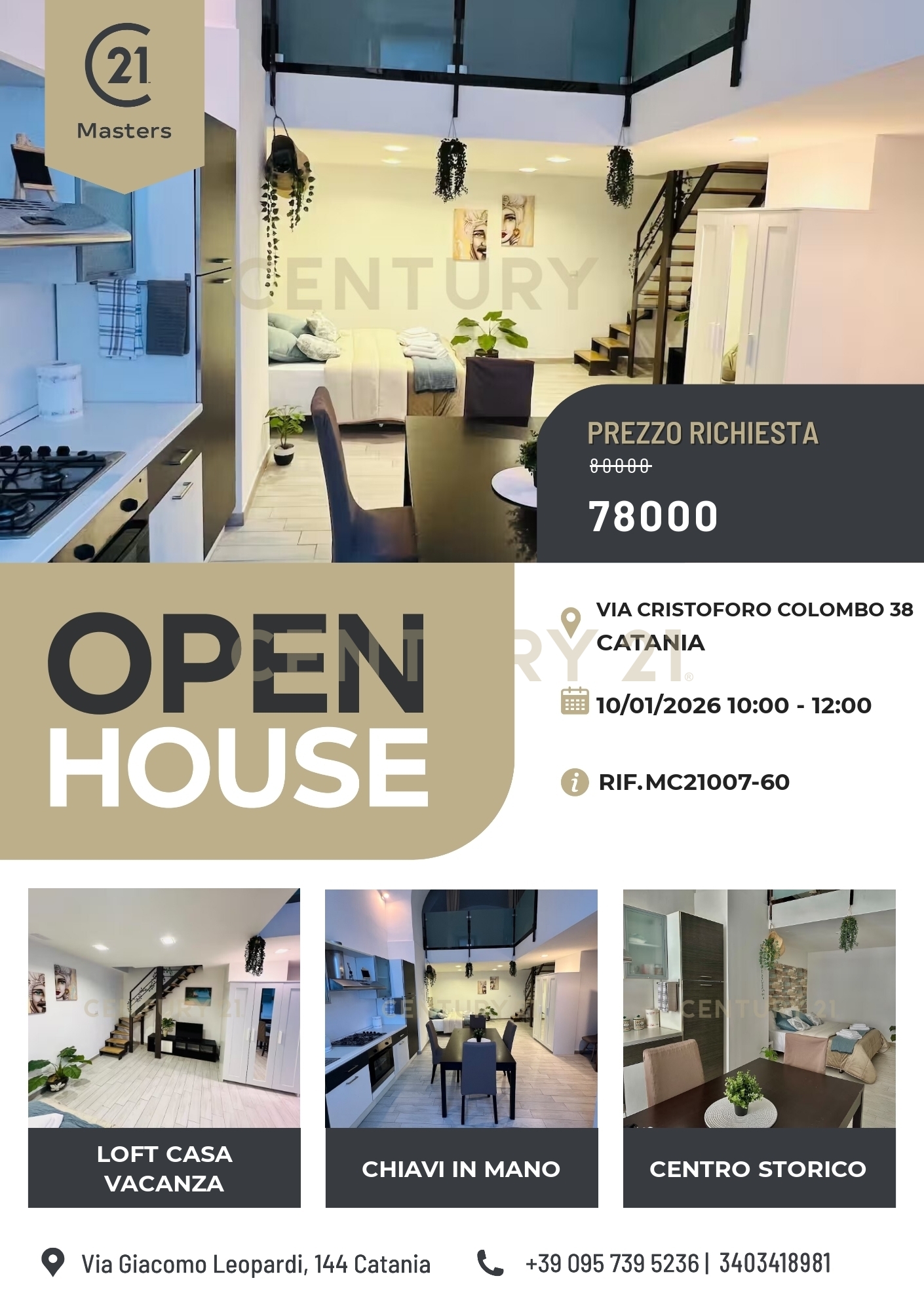 Loft in vendita in via cristoforo colombo 38, Catania