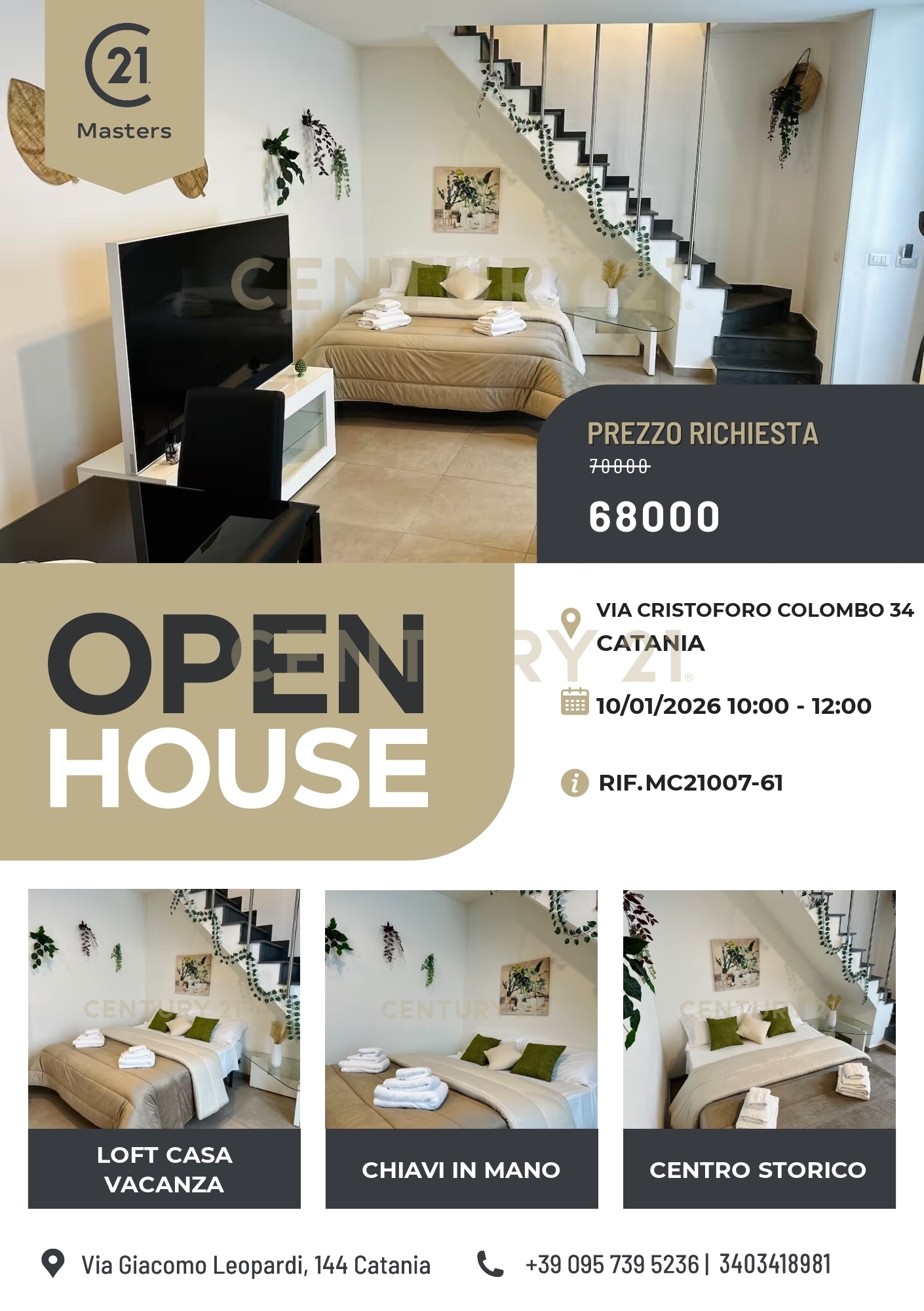 Loft ristrutturato in via cristoforo colombo 34, Catania