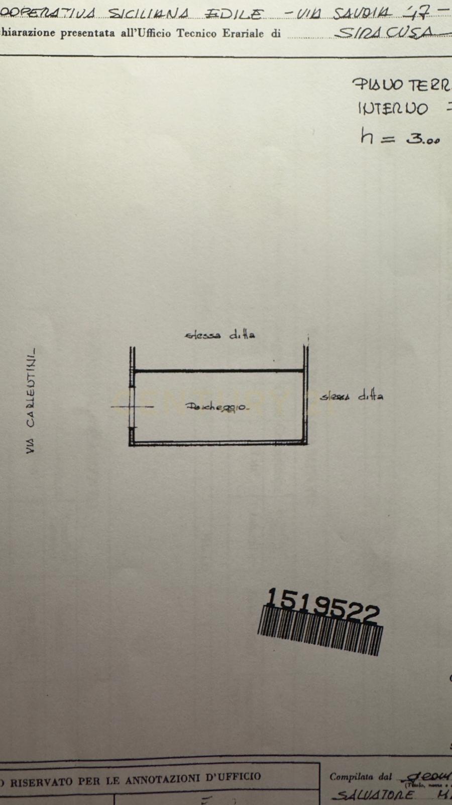 Posto auto coperto da ristrutturare in via carlentini 4, Siracusa
