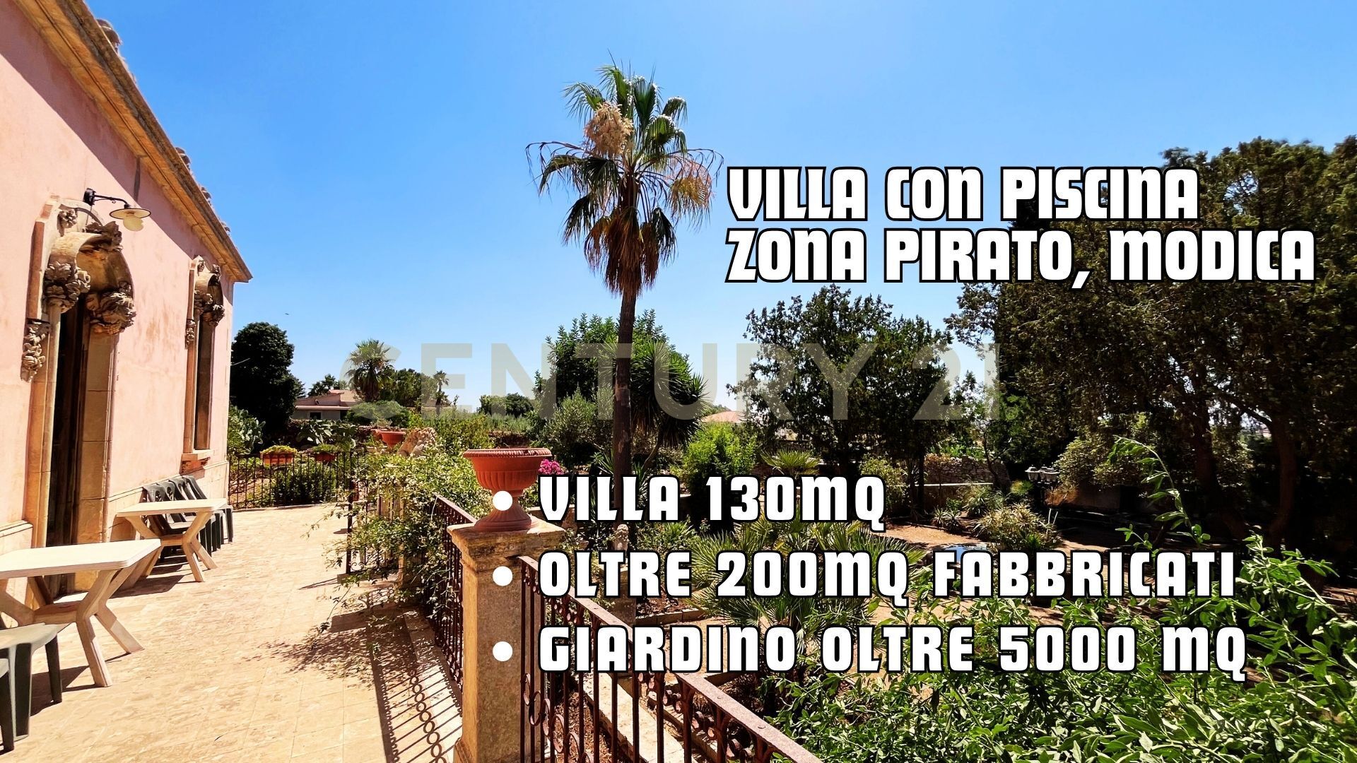 Villa con giardino in pirato cava maria 39, Modica