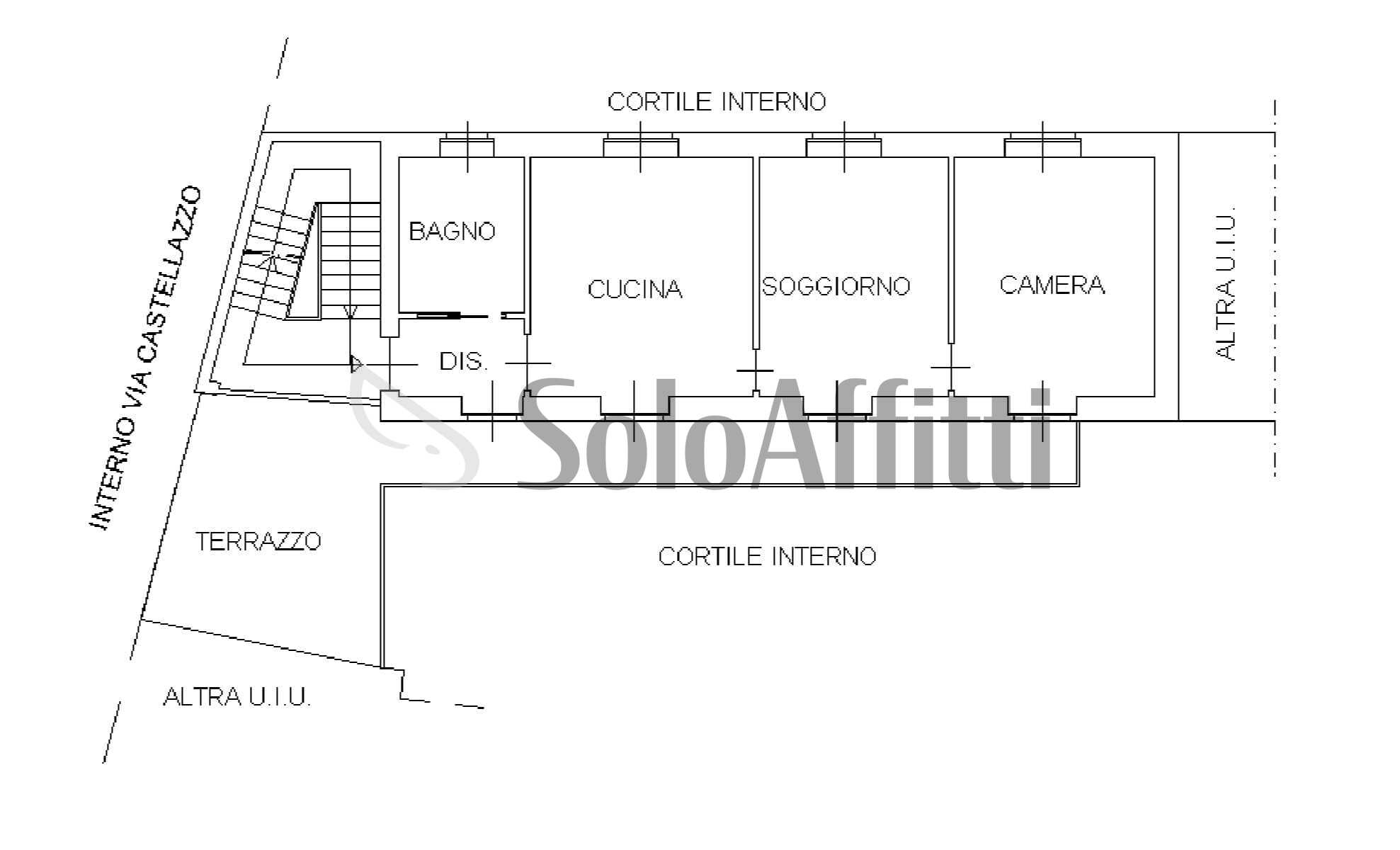 Bilocale con terrazzo in via castellazzo, Orbassano