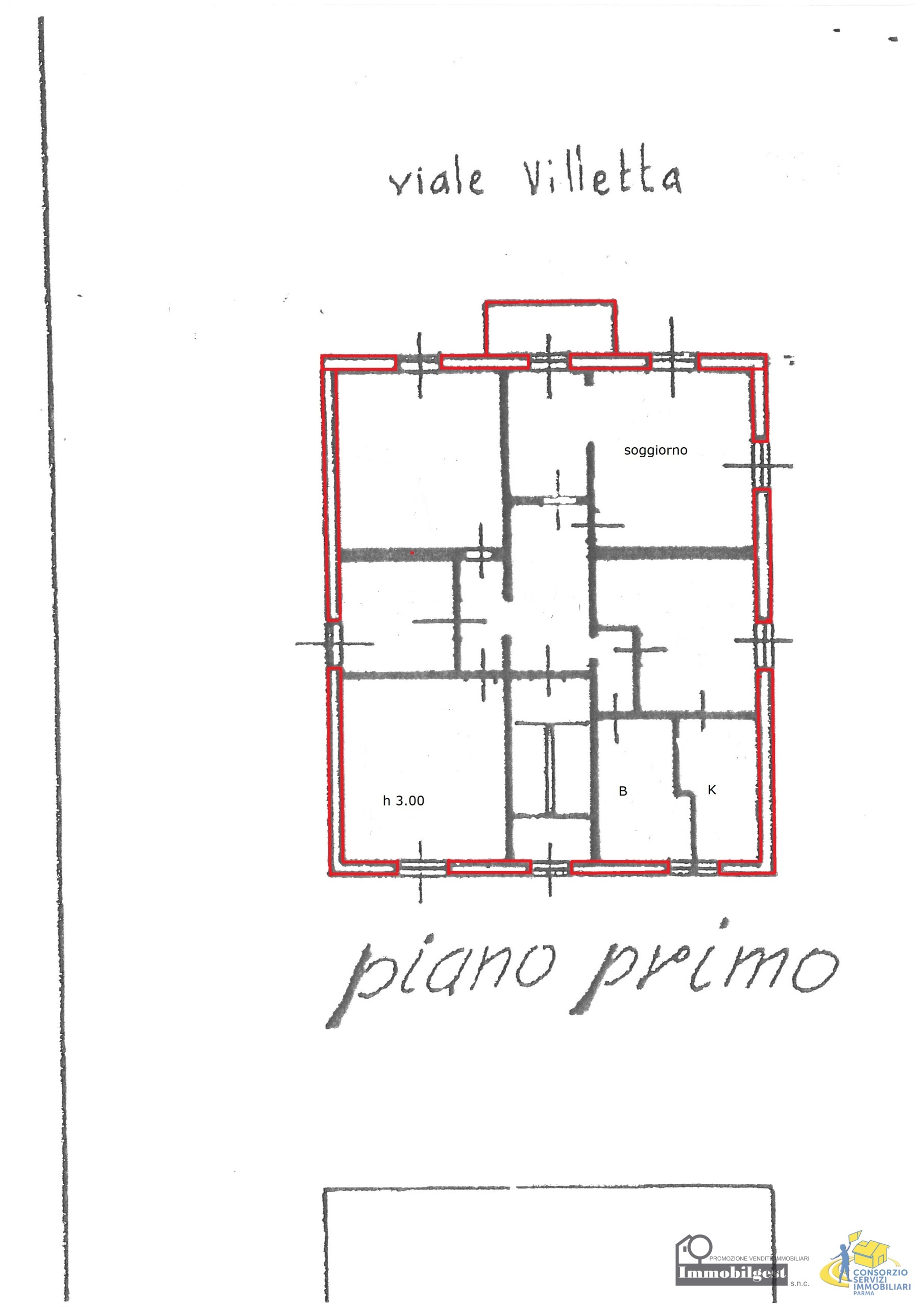 Casa indipendente da ristrutturare in viale della villetta 5, Parma
