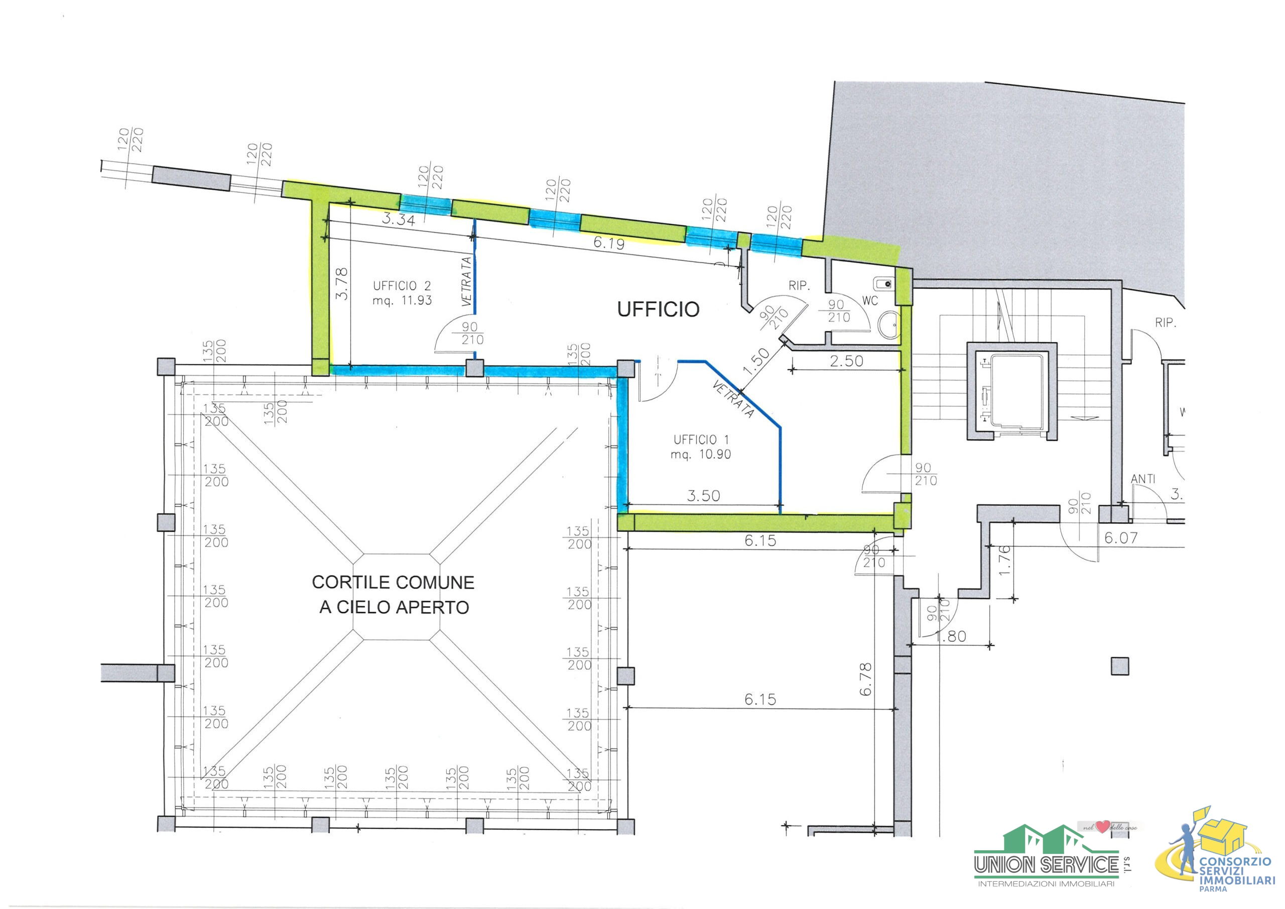 Ufficio in affitto in viale piacenza, Parma