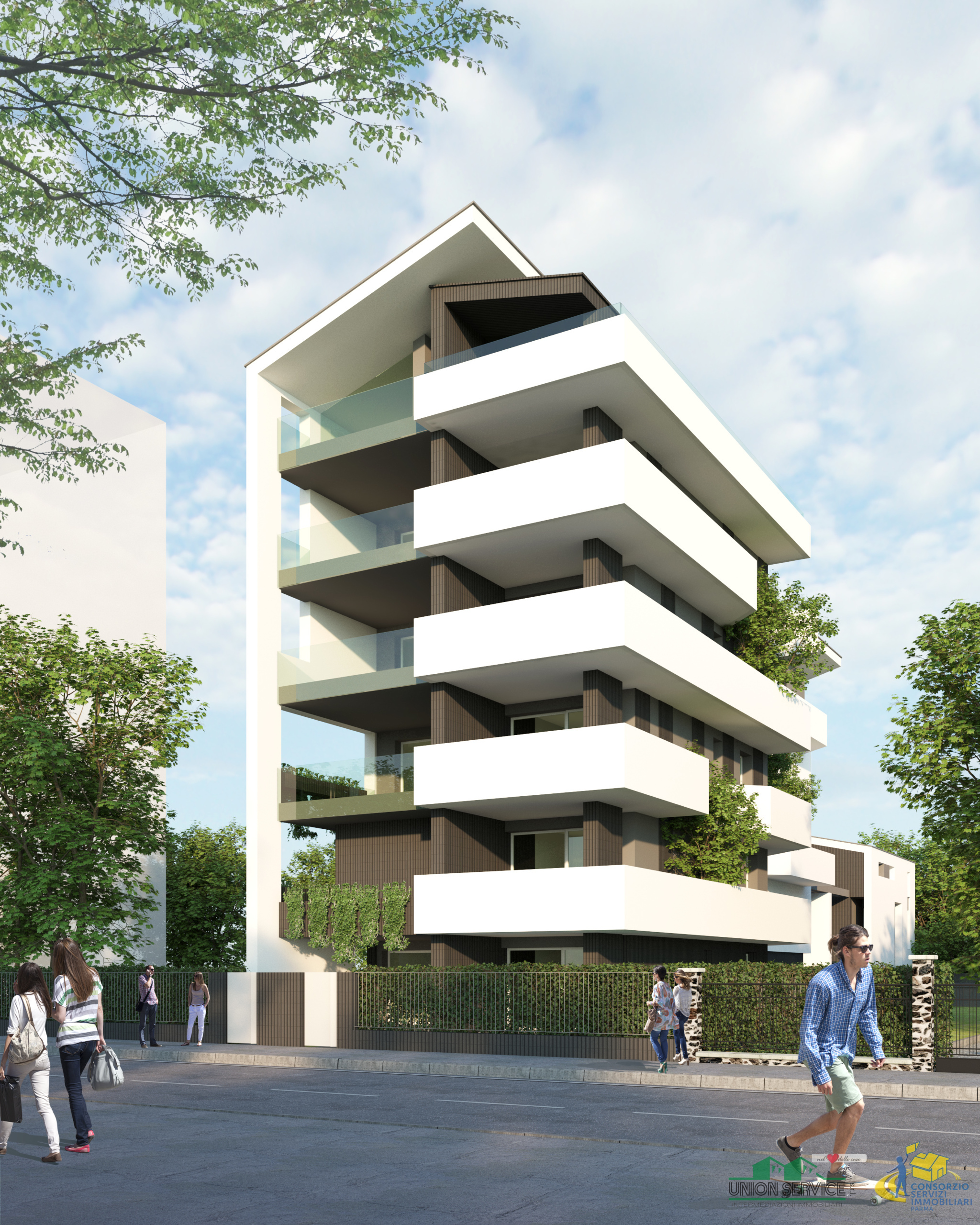 Quadrilocale con terrazzi in via alberto pasini, Parma