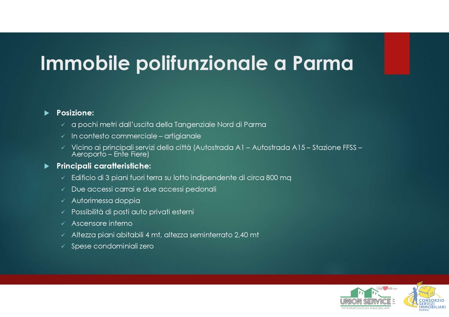 Ufficio con box doppio in via giuseppe giusti 5, Parma