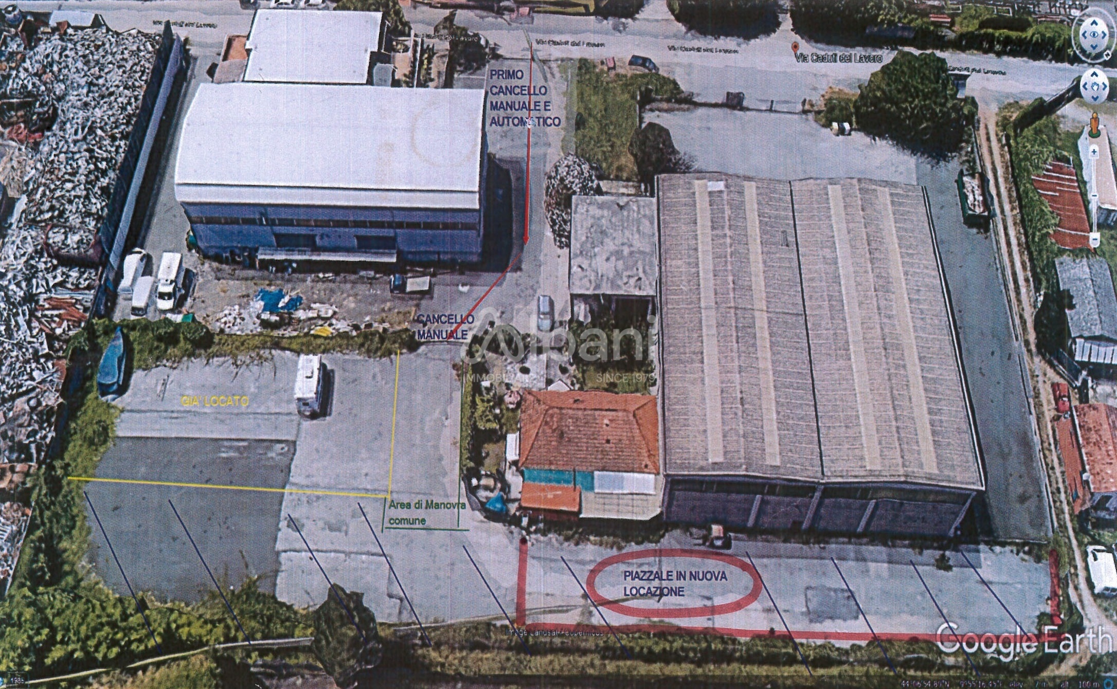 Posto auto scoperto in affitto, Arcola zona industriale