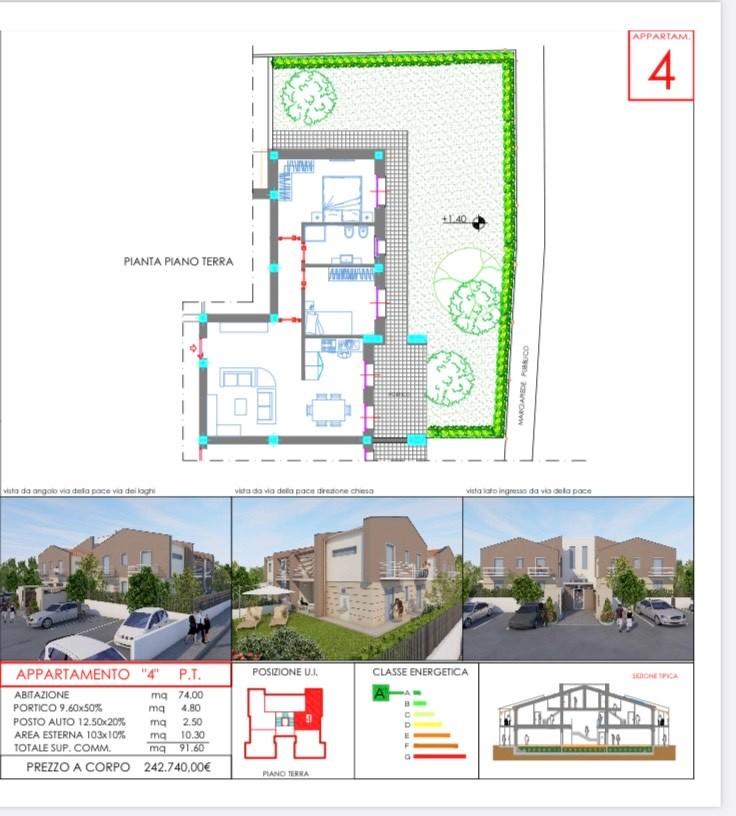 Quadrilocale con giardino a Castelnuovo Magra