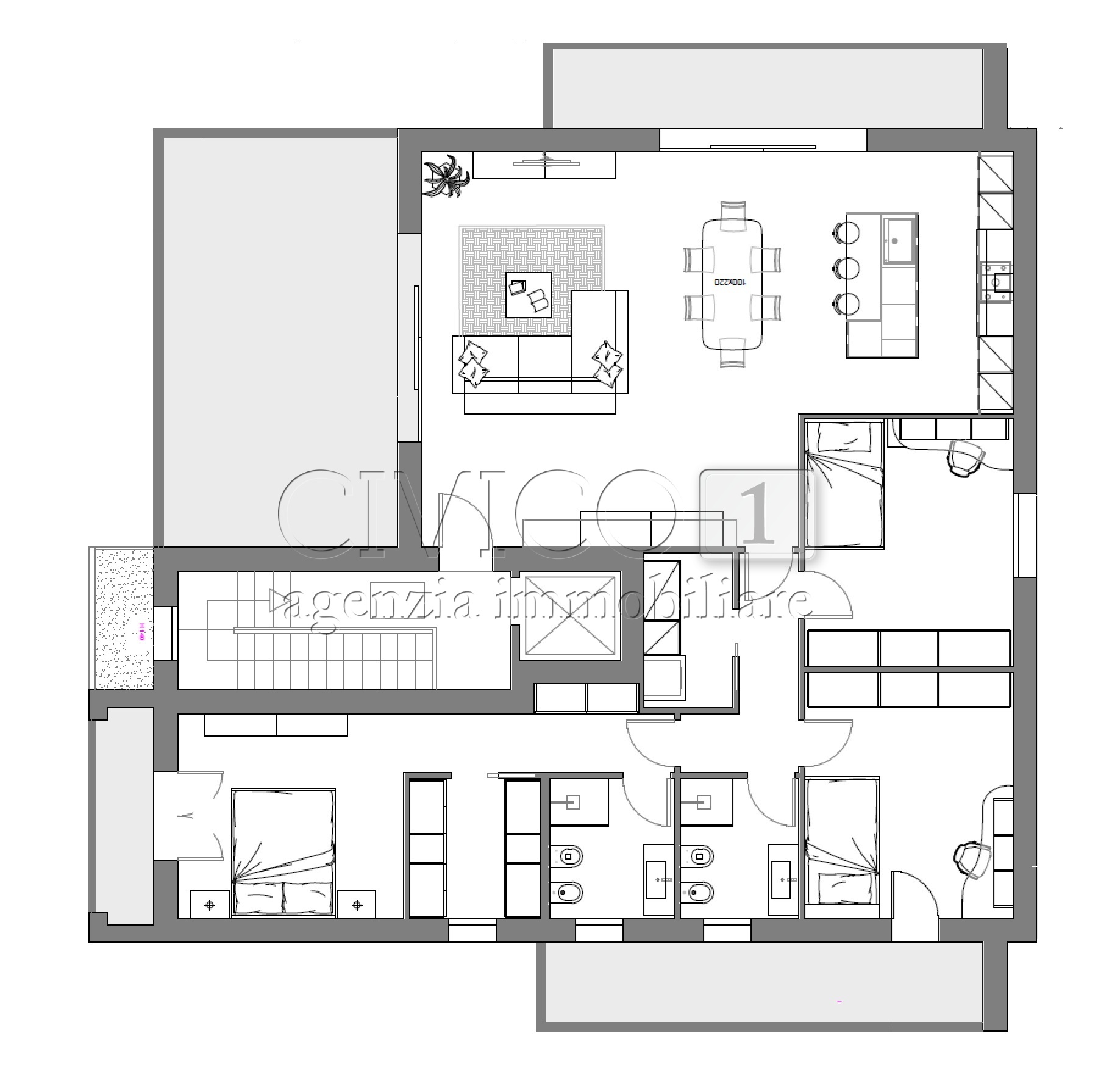 Attico con terrazzo in via camillo benso conte di cavour 44/f, Padova