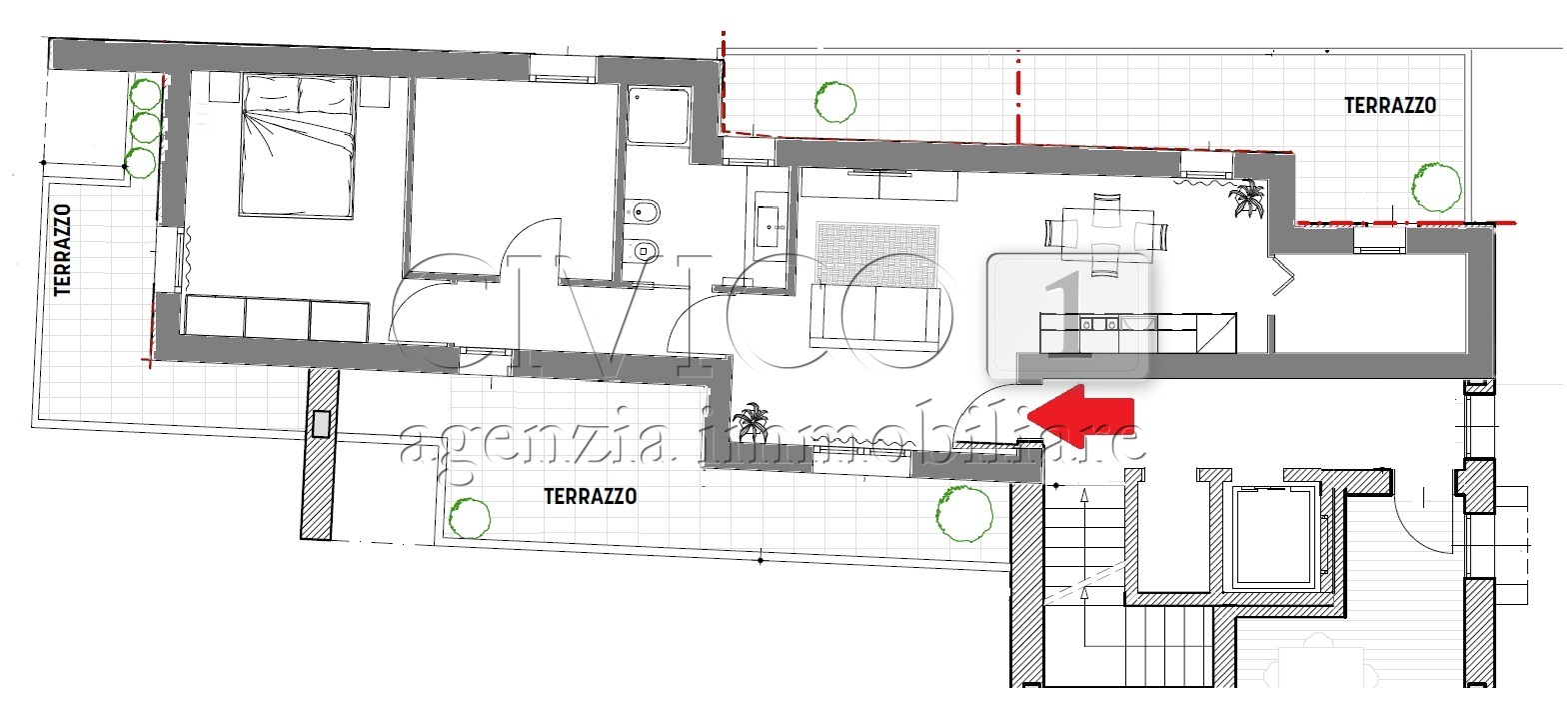 Attico con terrazzi in via sicilia 1, Rubano