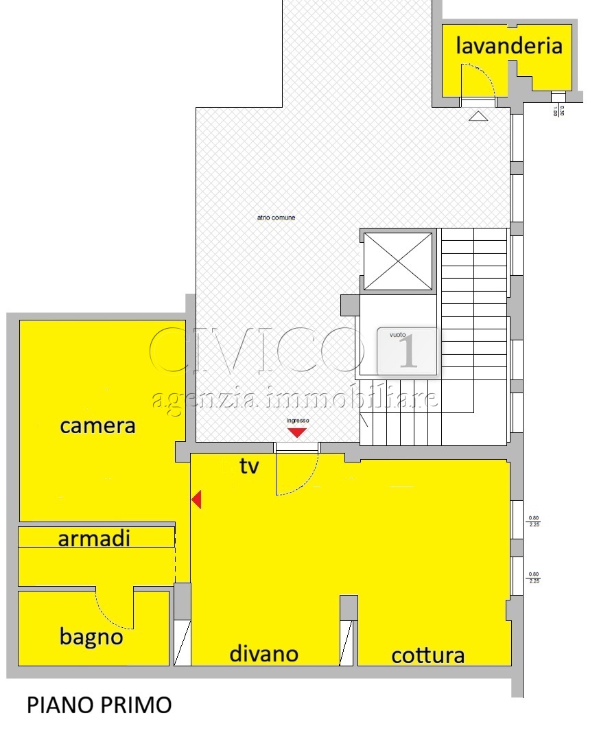 Trilocale con terrazzo in piazzetta conciapelli, Padova