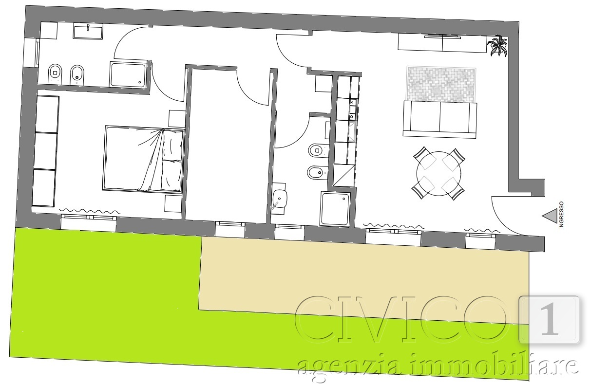 Appartamento con giardino in via sicilia 1, Rubano