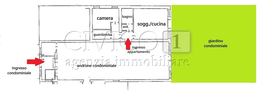 Trilocale con giardino in fondamenta de la sensa, Venezia