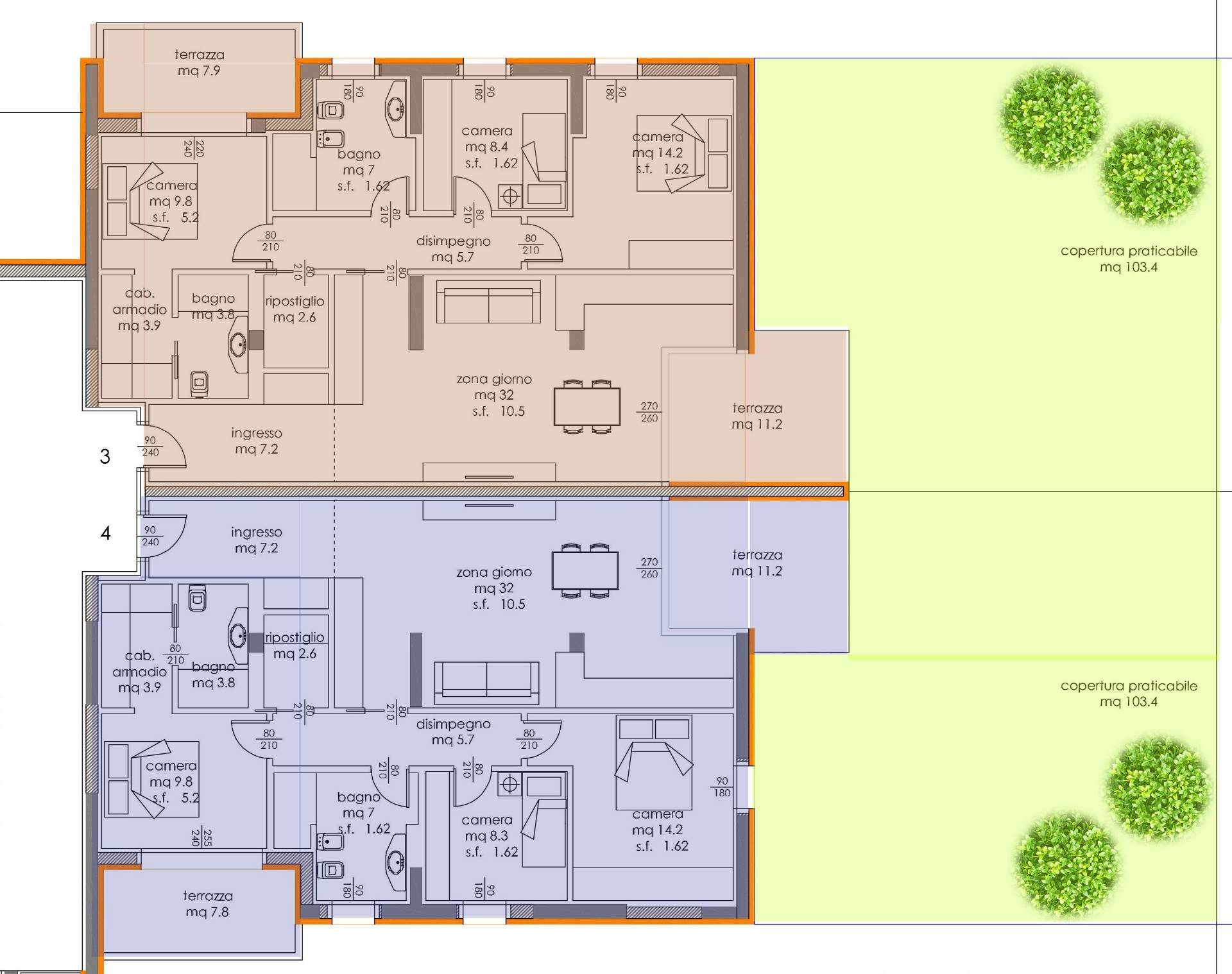 appartamento con giardino in vendita a Pordenone, Centro