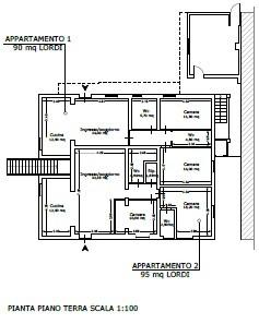 Villa Quadrifamiliari con giardino, Carrara sant'antonio