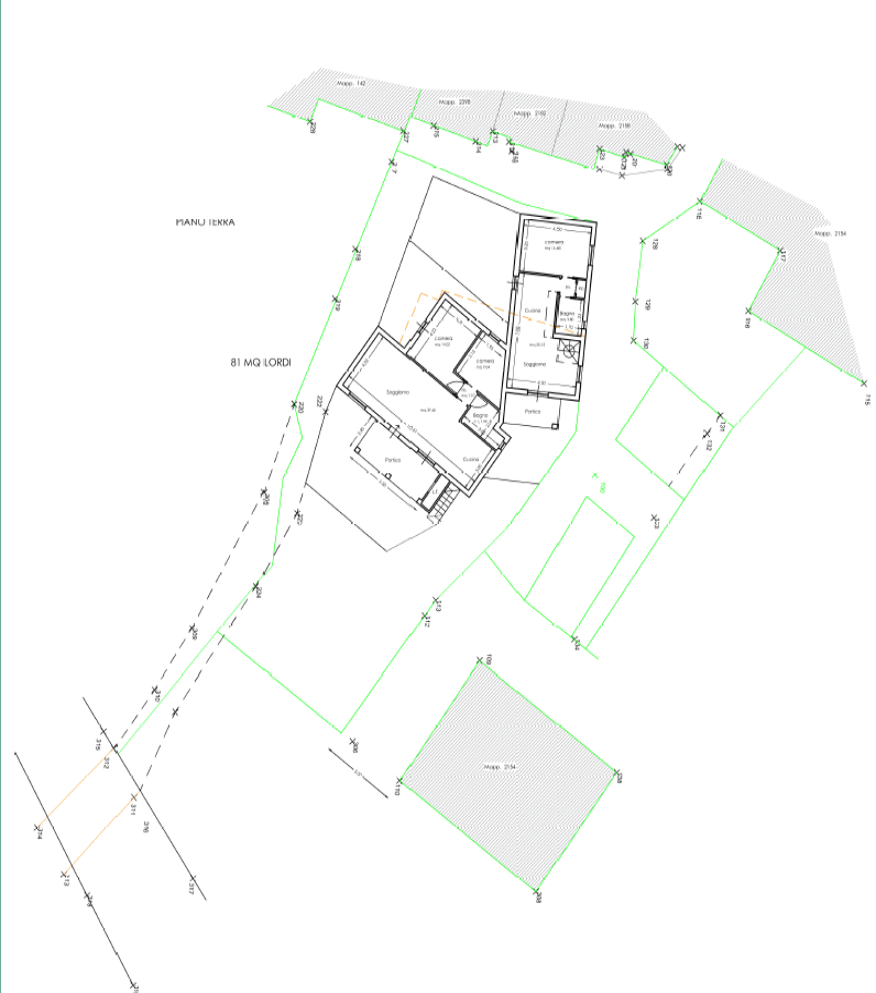Villa Trifamiliari con giardino, Sarzana nave