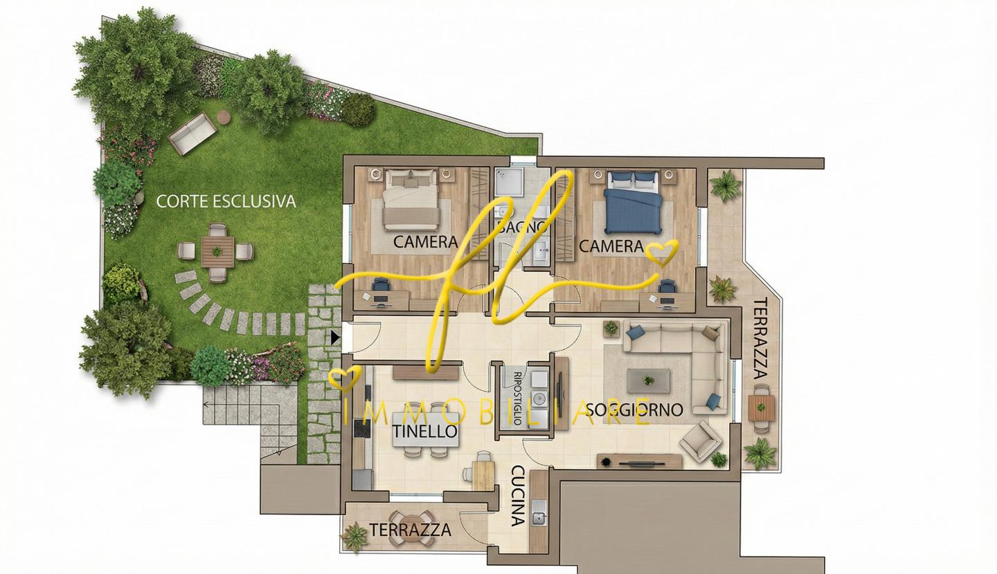 Appartamento con giardino a Montescudaio