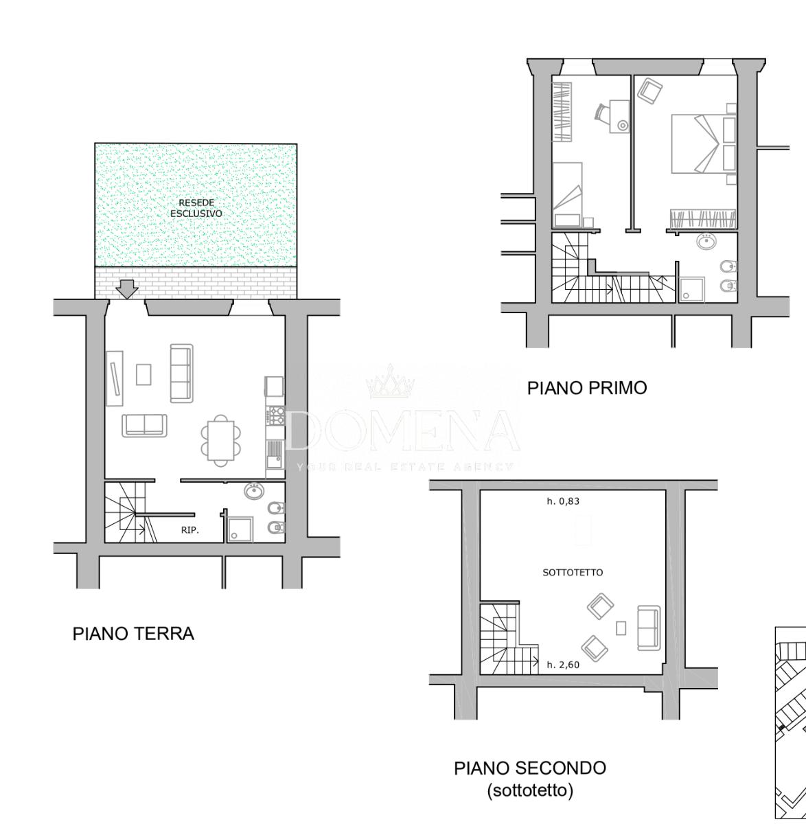 Quadrilocale con giardino, Siena salteano