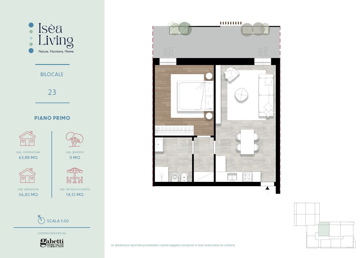 Bilocale vista lago a Paratico