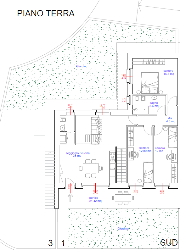 Quadrilocale con giardino a Coccaglio