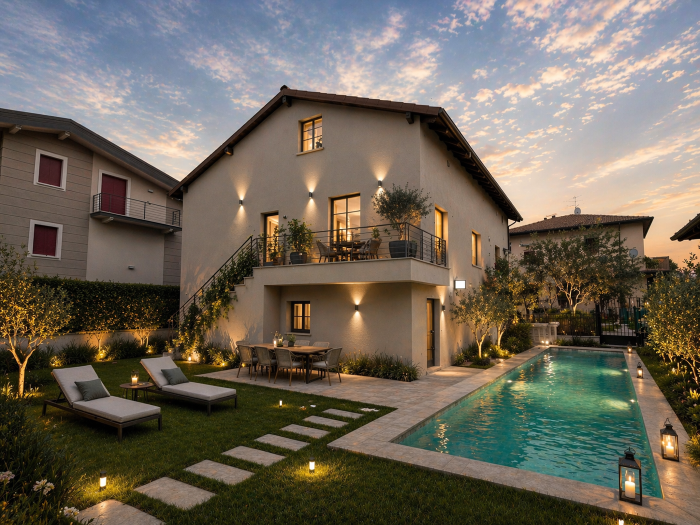 Villa Bifamiliare con giardino a Erbusco