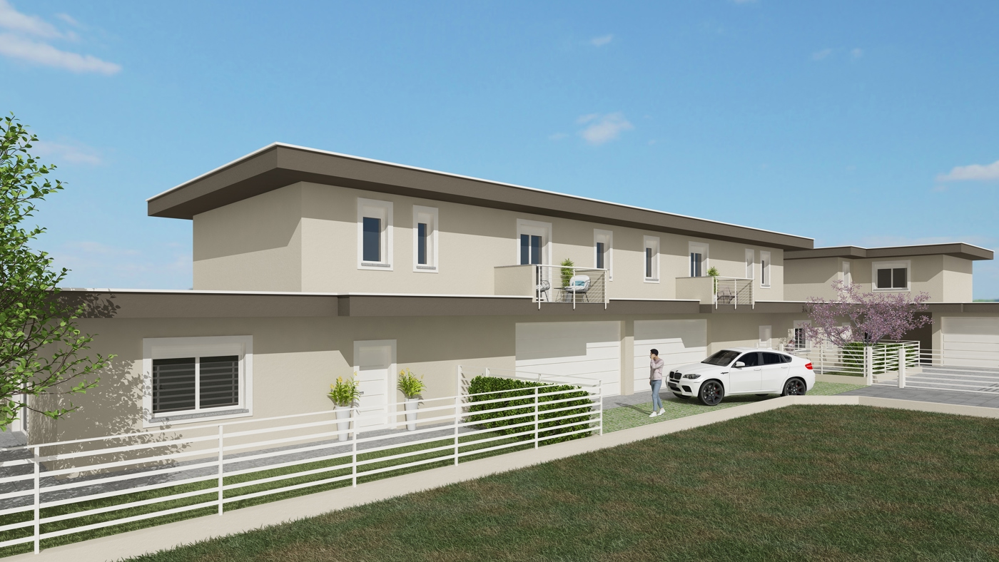 Quadrilocale con giardino a Trenzano