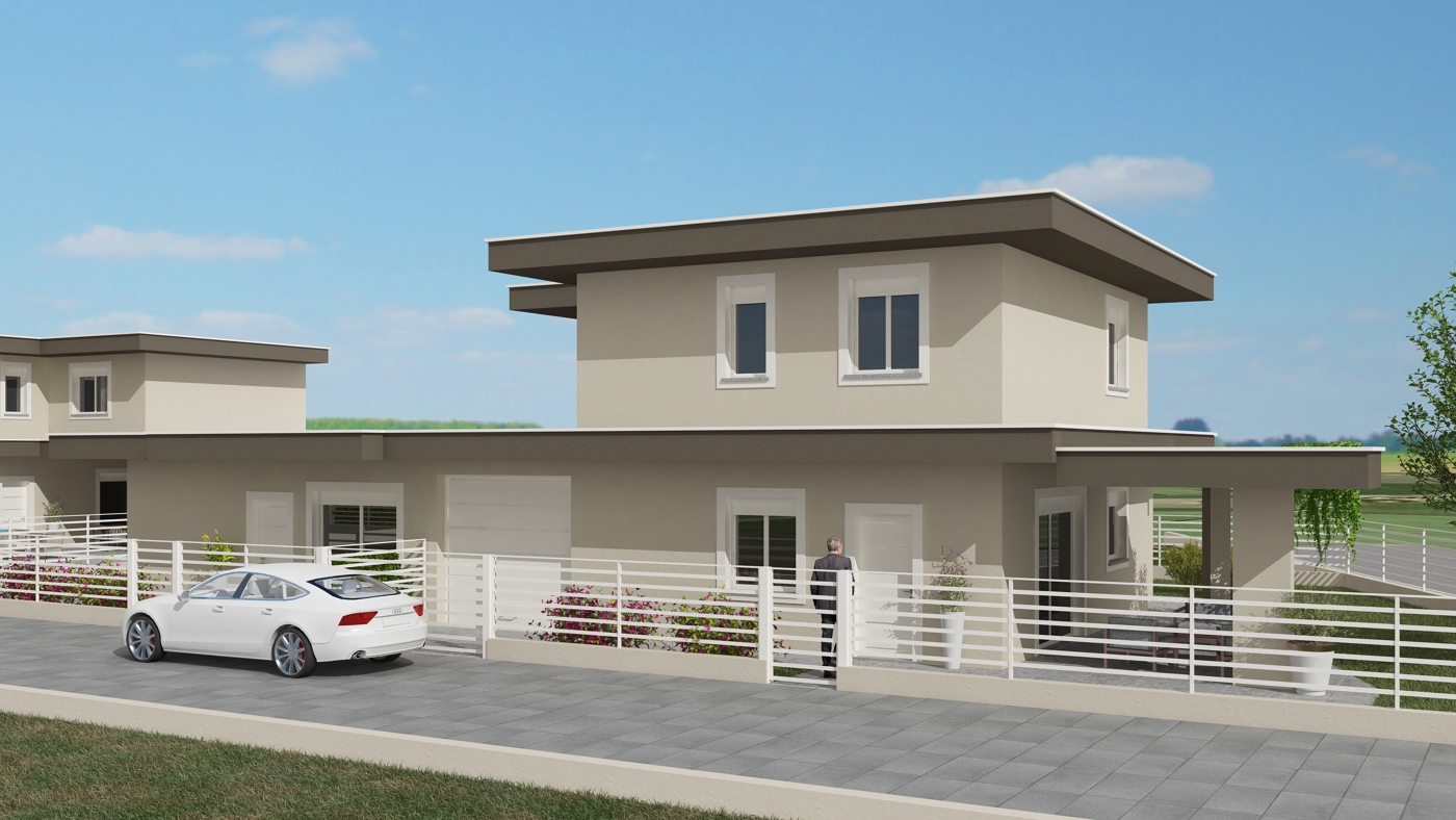 Quadrilocale con giardino a Trenzano