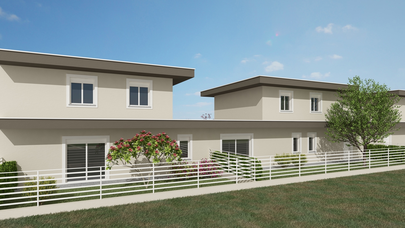 Quadrilocale con giardino a Trenzano