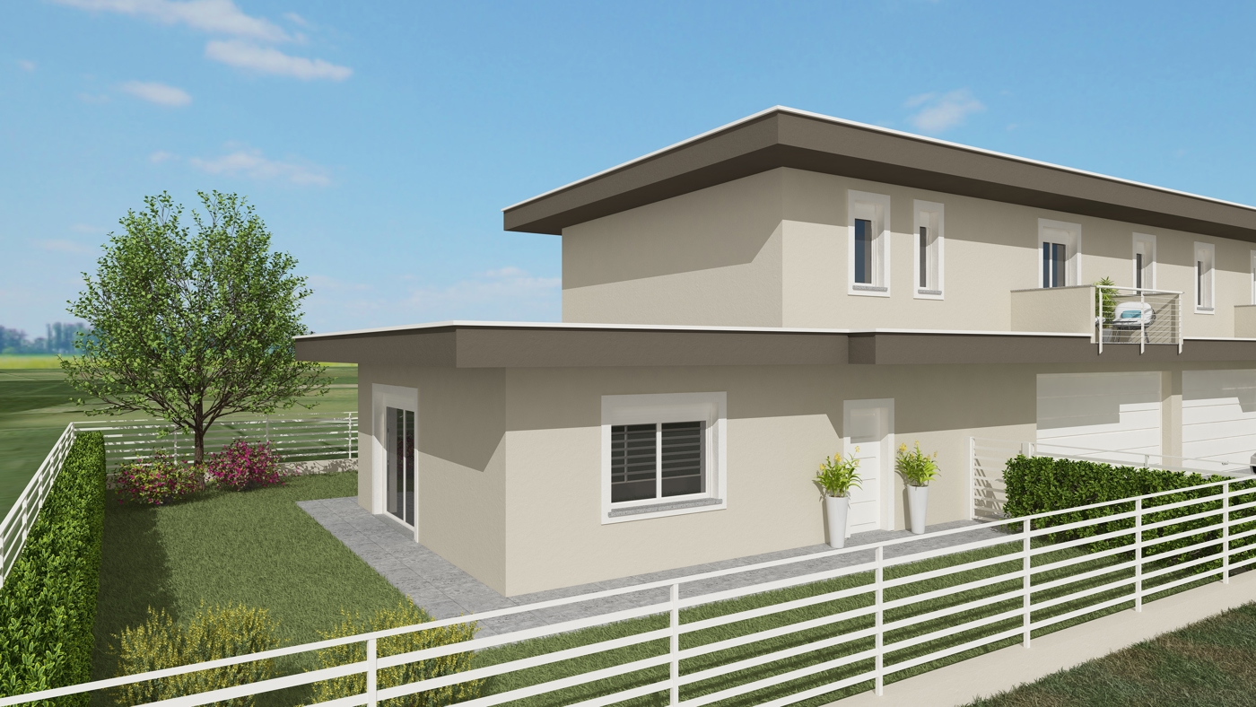 Quadrilocale con giardino a Trenzano