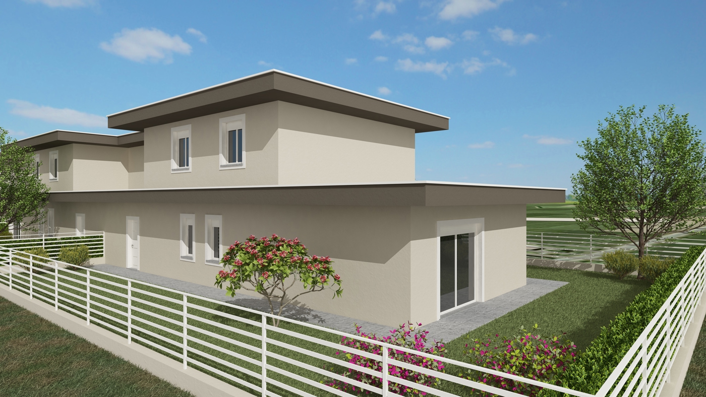 Quadrilocale con giardino a Trenzano