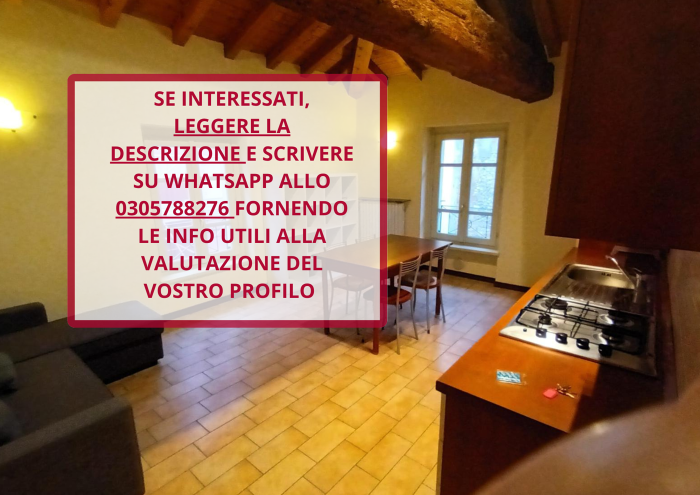 Attico arredato in affitto a Chiari