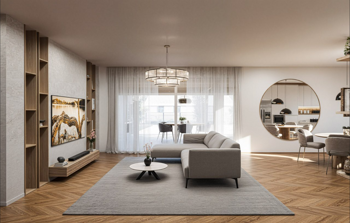 Quadrilocale con giardino a Capriolo