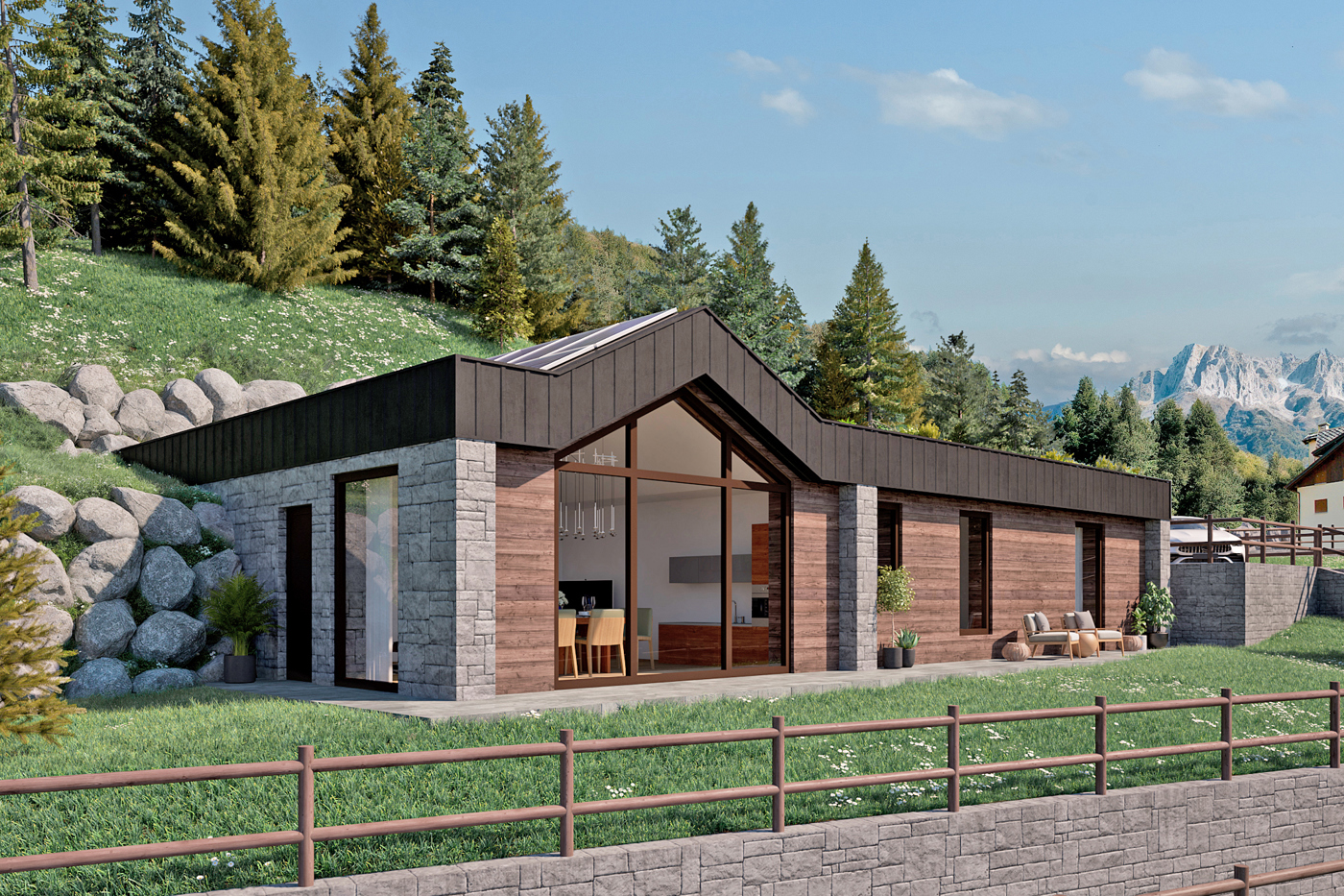 Villa con giardino a Ponte di Legno